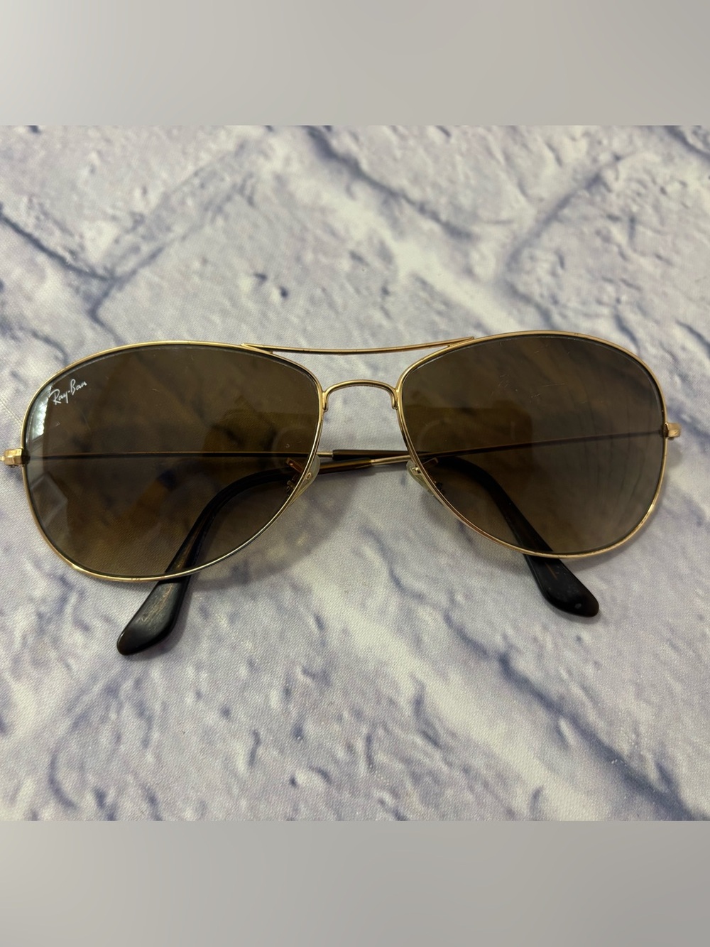 Ray Ban COCKPIT RB3362 Sunglasses Gold Brown Gradient Lens Outdoor Aviator